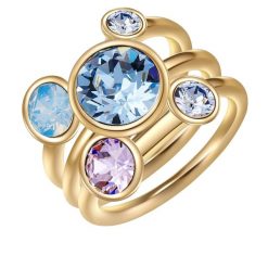 Lulu & Jane Mosiadz Zdobienie kryształkami Swarovski® Pierścionki 1 ct Damski. Żółte pierścionki Lulu & Jane, pozłacane. Za 389.99 zł.