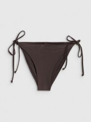4F Dół od bikini damski - brązowy S. Brązowe bikini 4f, bez wzorów, z materiału. Za 49.99 zł.
