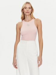Guess Top W5GP57 KCV52 Różowy Slim Fit. Czerwone topy Guess, xs, z aplikacjami, z syntetyku, bez kołnierzyka, bez ramiączek. Za 169.99 zł.