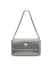 Guess Torebka HWIY9350700 Srebrny. Szare listonoszki Guess, z aplikacjami, ze skóry, bez dodatków. Za 399.99 zł.