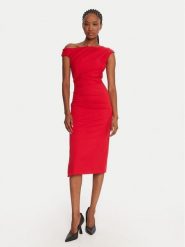 Rinascimento Sukienka koktajlowa CFC0125334003 Czerwony Slim Fit. Czerwone sukienki Rinascimento, xl, bez wzorów, z syntetyku, wizytowe, bez kołnierzyka, bez ramiączek. Za 519.99 zł.