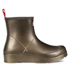 Kalosze Hunter. Żółte kalosze Hunter, bez wzorów, bez zapięcia. Za 399.99 zł.