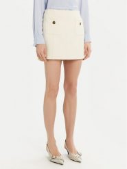 Marella Spódnica mini Dancing 2513101044 Biały Regular Fit. Białe spódnice Marella, bez wzorów, z syntetyku, mini. Za 489.99 zł.