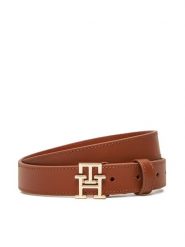 Tommy Hilfiger Pasek Damski Th Modern 2.5 AW0AW17496 Brązowy. Brązowe paski Tommy Hilfiger, bez wzorów, ze skóry. Za 259.99 zł.