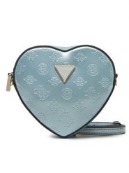 Guess Torebka HWTG94 96770 Błękitny. Niebieskie kopertówki Guess, z aplikacjami, z materiału, wizytowe, bez dodatków. Za 259.99 zł.
