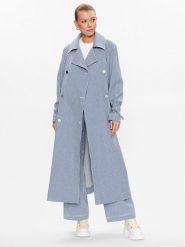 Remain Trencz Striped Trench 500411403 Niebieski Regular Fit. Niebieskie płaszcze Remain, bez wzorów, z bawełny, bez kaptura. Za 1,059.00 zł.