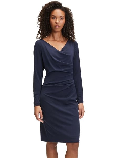 Vera Mont Sukienka w kolorze granatowym rozmiar: 44. Niebieskie sukienki Vera Mont, bez wzorów, bez kołnierzyka, bez ramiączek, midi. Za 188.40 zł.