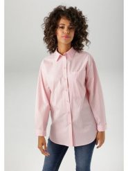 Aniston Koszula w kolorze jasnoróżowym rozmiar: 40. Różowe koszule Aniston, bez wzorów, z bawełny, bez kołnierzyka, bez ramiączek. Za 65.54 zł.