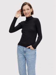 Pieces Golf Crista 17115049 Czarny Slim Fit. Czarne swetry Pieces, m, bez wzorów, z wiskozy, bez ramiączek. Za 89.99 zł.