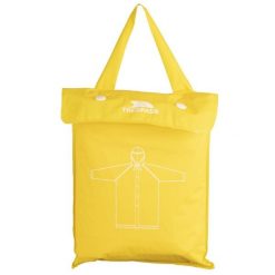 Trespass It May Rain – Żółty płaszcz przeciwdeszczowy unisex. Żółte płaszcze Trespass, na lato, bez wzorów, sportowe, bez kaptura. Za 198.99 zł.
