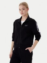 EA7 Emporio Armani Bluza 7W001152 AF12501 UC001 Czarny Regular Fit. Czarne bluzy EA7 Emporio Armani, xl, bez wzorów, z syntetyku, bez ramiączek, bez kaptura. Za 549.99 zł.