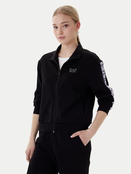EA7 Emporio Armani Bluza 7W001152 AF12501 UC001 Czarny Regular Fit. Czarne bluzy EA7 Emporio Armani, xl, bez wzorów, z syntetyku, bez ramiączek, bez kaptura. Za 549.99 zł.