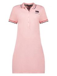 Geographical Norway Sukienka polo "Jamaela" w kolorze jasnoróżowym rozmiar: L. Różowe sukienki Geographical Norway, l, bez wzorów, bez kołnierzyka, bez ramiączek, mini. Za 101.23 zł.