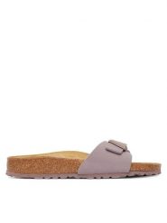 Birkenstock Klapki Madrid 1031464 Fioletowy. Fioletowe klapki Birkenstock, bez wzorów, ze skóry, bez obcasa, bez zapięcia. Za 399.99 zł.