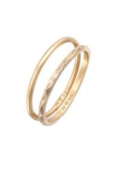 Elli Zestaw 2 obrączek damskich ze srebra próby 925 Sterling Silver Pierścionki 1 ct Damski. Szare pierścionki Elli, srebrne. Za 368.99 zł.
