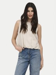 ONLY Top Aris 15364287 Beżowy Loose Fit. Brązowe topy ONLY, s, bez wzorów, z wiskozy, bez kołnierzyka, bez ramiączek. Za 129.99 zł.