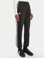 Kappa Spodnie dresowe Banda Wrastoria 303R5K0 Czarny Slim Fit. Czarne spodnie dresowe Kappa, bez wzorów, z dresówki. Za 119.99 zł.