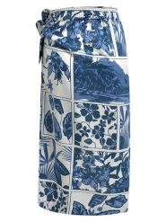 Smith & Soul Spódnica w kolorze niebiesko-białym rozmiar: XS. Białe spódnice Smith & Soul, na co dzień, xs, bez wzorów, z bawełny, midi, proste. Za 195.99 zł.