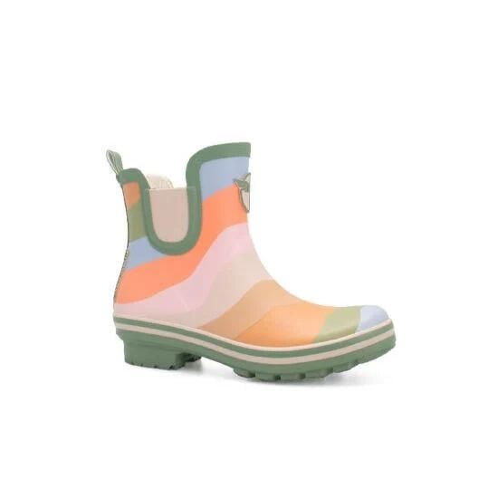 Krótkie kalosze Rouchette Feeling Meadow. Zielone kalosze ROUCHETTE, bez wzorów, z materiału, bez zapięcia. Za 242.00 zł.
