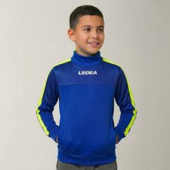 Kurtka Damasco do biegania Niebiesko-Zielona Fluorescencyjna. Niebieskie kurtki do biegania LEGEA, xs, bez wzorów, z bawełny, z kapturem, do biegania. Za 84.00 zł.