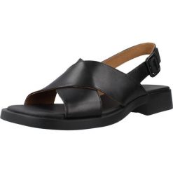 Sandały CAMPER K201600 002 Czarny. Czarne sandały Camper, bez wzorów, ze skóry, bez obcasa, bez zapięcia. Za 556.99 zł.