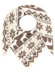 Zwillingsherz Chusta trójkątna w kolorze szaro-białym z dodatkiem wełny - 185 x 90 cm rozmiar: onesize. Białe chusty Zwillingsherz, bez wzorów, z materiału. Za 266.66 zł.