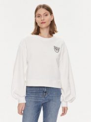 Pinko Bluza Ceresole Maglia 102827 A1R8 Biały Regular Fit. Białe bluzy Pinko, xxs, bez wzorów, z bawełny, bez kaptura. Za 829.99 zł.
