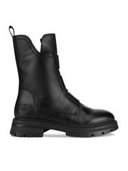 Rieker Botki Z9852-00 Czarny. Czarne botki Rieker, bez wzorów, bez obcasa, na płaskiej podeszwie, bez zapięcia. Za 359.00 zł.