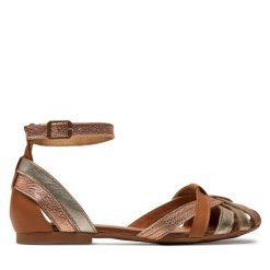 Sandały Maciejka. Brązowe sandały Maciejka, bez wzorów, bez obcasa, na płaskiej podeszwie, bez zapięcia. Za 339.99 zł.