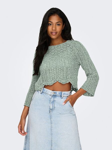 ONLY Sweter w kolorze zielonym rozmiar: L. Zielone swetry ONLY, l, bez wzorów, bez ramiączek. Za 74.63 zł.