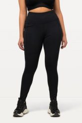 Damskie Legginsy sportowe szybkoschnące bardzo elastyczne. Czarne legginsy Ulla Popken, bez wzorów, z elastanu, sportowe. Za 239.99 zł.