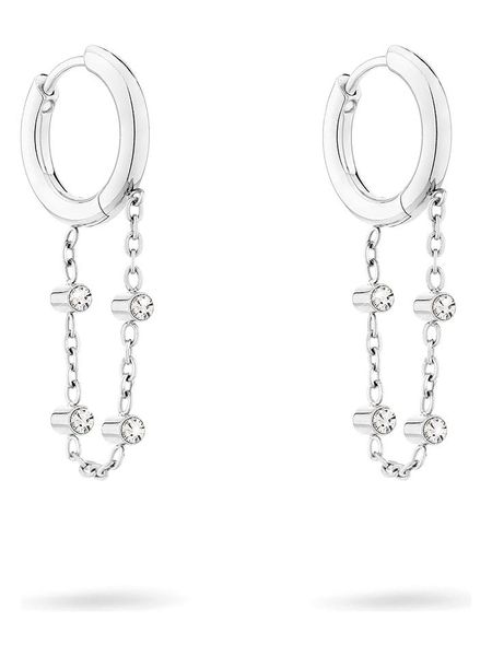 Tamaris Kolczyki-kreole ze szkłem rozmiar: onesize. Szare kolczyki Tamaris, szklane. Za 86.99 zł.