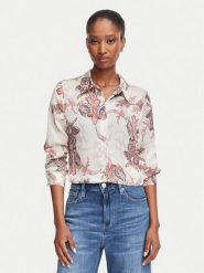 Guess Koszula W6YH68 W3212 Kremowy Regular Fit. Białe koszule Guess, m, z aplikacjami, z syntetyku, bez kołnierzyka, bez ramiączek. Za 344.99 zł.