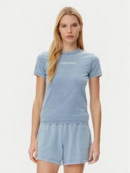 Guess T-Shirt W5GI41 KCTL1 Niebieski Regular Fit. Niebieskie t-shirty Guess, l, z aplikacjami, z bawełny, bez kołnierzyka, bez ramiączek. Za 119.99 zł.