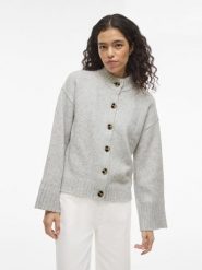 Vila Kardigan damski - VIBibbi Kobiety Sztuczne włókno szary marmurkowy, L. Szare swetry Vila, na jesień, l, bez wzorów, z włókna, bez ramiączek. Za 229.95 zł.