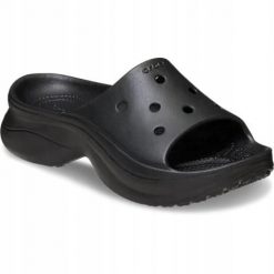 Klapki Dla Dorosłych Crocs Bae Slide. Żółte klapki Crocs, bez wzorów, z materiału, bez obcasa, bez zapięcia. Za 191.99 zł.