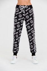 JUST CAVALLI Czarne spodnie dresowe Logo Tigre. Czarne spodnie dresowe Just Cavalli, bez wzorów, z dresówki. W wyprzedaży za 699.99 zł.