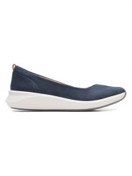 Clarks Skórzane baleriny w kolorze granatowym rozmiar: 37. Niebieskie baleriny Clarks, bez wzorów, bez obcasa, bez zapięcia. Za 208.85 zł.