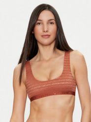 Emporio Armani Underwear Biustonosz top 164232 3F204 01656 Brązowy. Brązowe biustonosze Emporio Armani Underwear, xl, bez wzorów, z syntetyku, bez kołnierzyka, bez ramiączek. Za 189.99 zł.