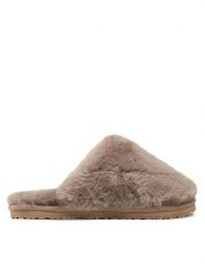 Mou Kapcie Closed Toe Sheepskin Fur Slippper FW161000L Beżowy. Brązowe kapcie Mou, bez wzorów, ze skóry. Za 319.99 zł.