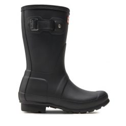 Kalosze Hunter. Czarne kalosze Hunter, bez wzorów, bez zapięcia. Za 379.99 zł.