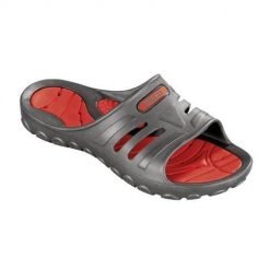 Klapki unisex Beco czerwono-szare. Czerwone klapki 47 Brand, bez wzorów, bez obcasa, bez zapięcia. Za 196.99 zł.