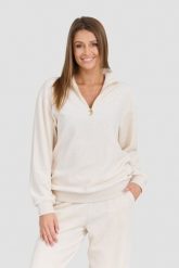 JUICY COUTURE Damska beżowa bluza Pete Pullover Gold, Rozmiar XS. Brązowe bluzy Juicy Couture, uniwersalny, bez wzorów, z bawełny, eleganckie, bez ramiączek, bez kaptura. W wyprzedaży za 247.99 zł.