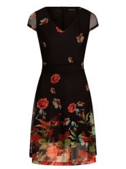 APART Sukienka w kolorze czarnym ze wzorem rozmiar: L. Czarne sukienki Apart, l, bez wzorów, bez kołnierzyka, bez ramiączek, mini, rozkloszowane. Za 139.87 zł.