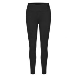 Damskie legginsy jeździeckie z pełną przyczepnością Kingsland Kiara. Czarne legginsy KINGSLAND, bez wzorów, z materiału, eleganckie. Za 499.35 zł.