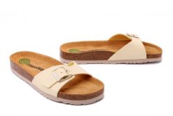 DR. BRINKMANN 700145-61 zitrone, klapki profilaktyczne damskie. Żółte klapki Dr. Brinkmann, bez wzorów, bez obcasa, bez zapięcia. Za 159.90 zł.