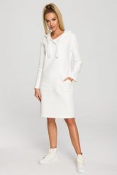 Sukienka sportowa jak długa bluza z kapturem ecru bawełna premium. Bluzy z kapturem Sukienki.shop, na co dzień, l, bez wzorów, z bawełny, sportowe, bez kołnierzyka, bez ramiączek, maxi, sportowe. Za 359.00 zł.