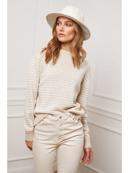 So Cachemire Sweter "Dweg" w kolorze beżowym rozmiar: S. Brązowe swetry So Cachemire, s, bez wzorów, z kaszmiru, bez ramiączek. Za 228.92 zł.