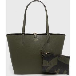 Lauren Ralph Lauren torebka dwustronna kolor zielony. Zielone shopper bag Lauren Ralph Lauren, bez wzorów, na ramię, bez dodatków. Za 929.99 zł.