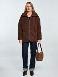 BIG STAR Kurtka pluszowa w kolorze brązowym rozmiar: L. Brązowe kurtki BIG STAR, l, bez wzorów, retro, bez kaptura. Za 189.99 zł.